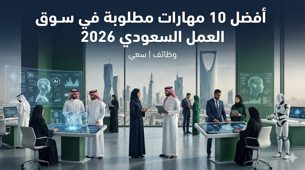 أفضل 10 مهارات مطلوبة في سوق العمل السعودي 2026 مع دورات تدريب وروابط موثوقة