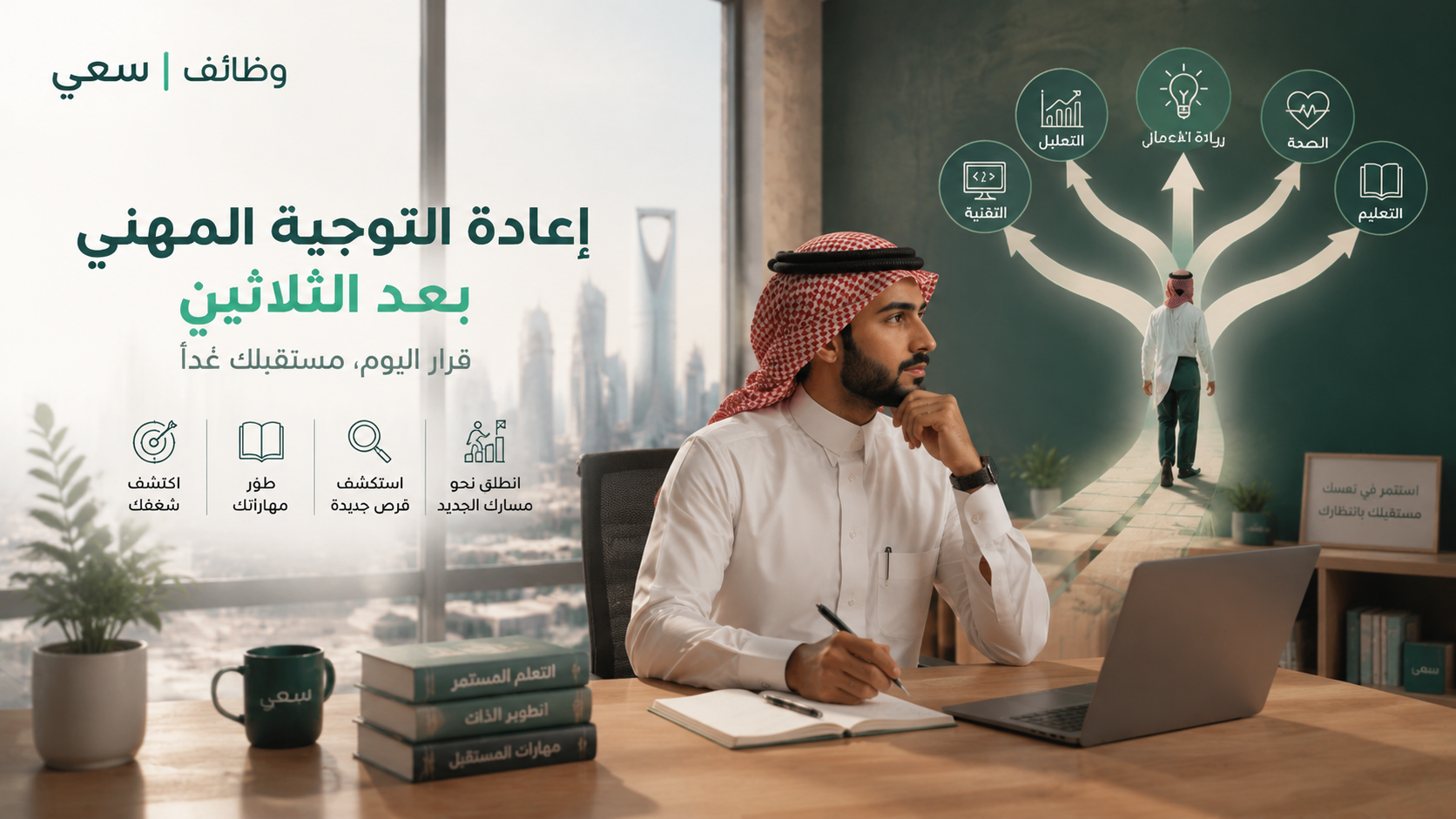  إعادة التوجيه المهني بعد الثلاثين في السعودية