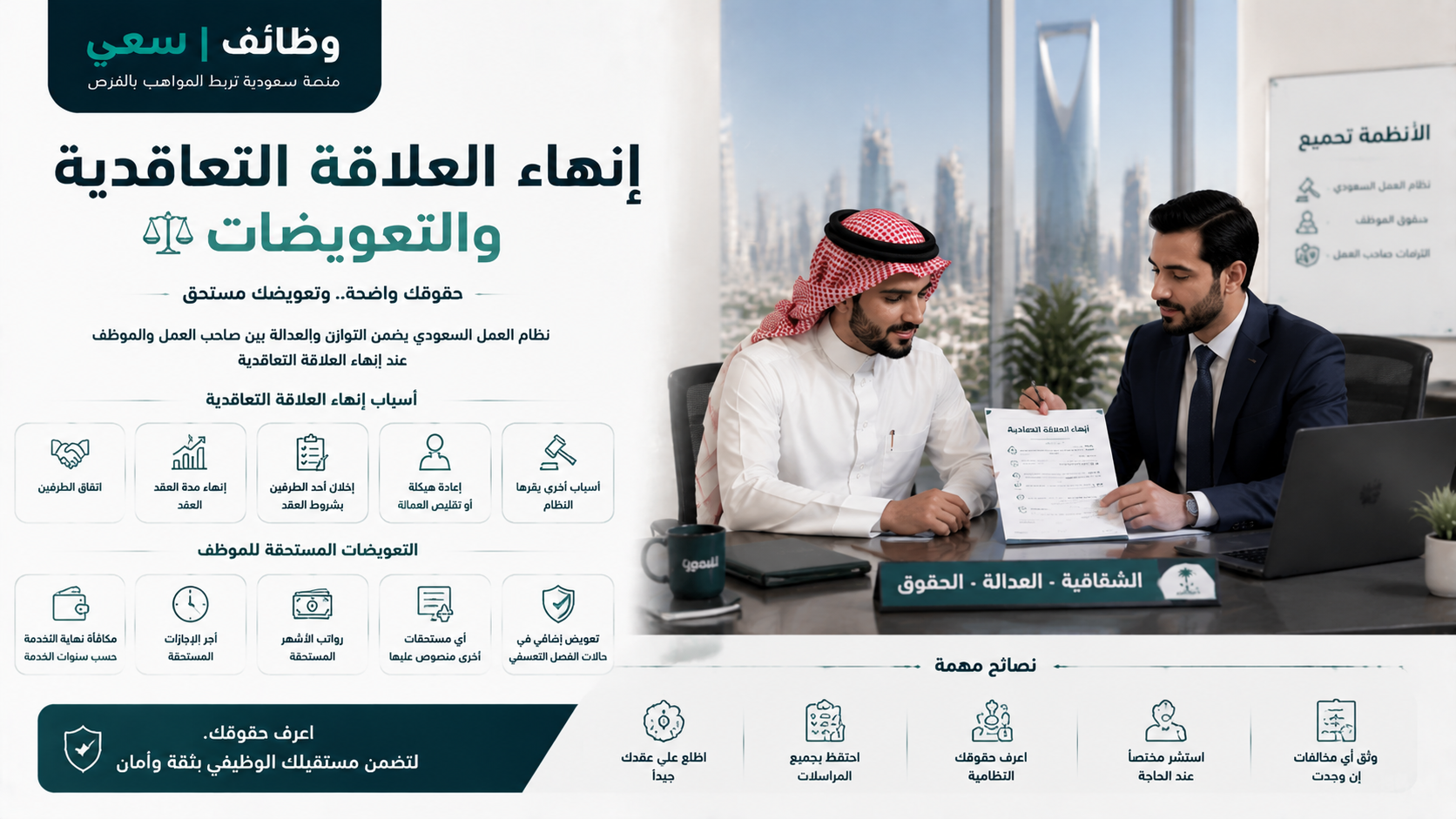  إنهاء العلاقة التعاقدية والتعويضات في السعودية