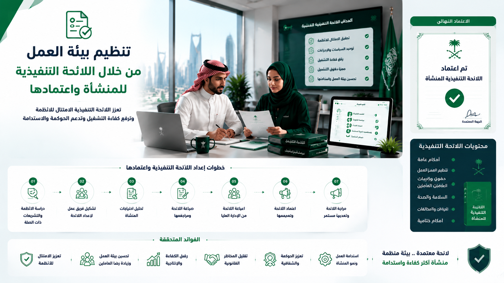  اللائحة التنفيذية للمنشآت في السعودية وكيفية اعتمادها