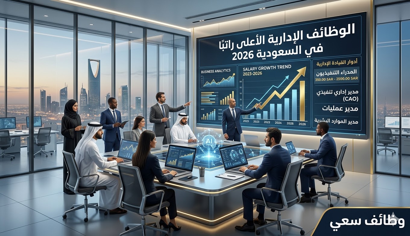 الوظائف الإدارية الأعلى راتبًا في السعودية 2026: قائمة أفضل الرواتب