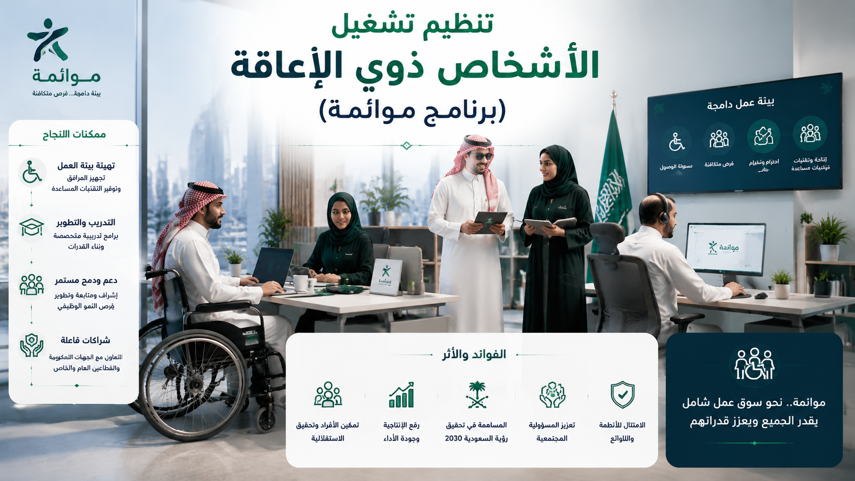  برنامج مواءمة وتوظيف ذوي الإعاقة في السعودية