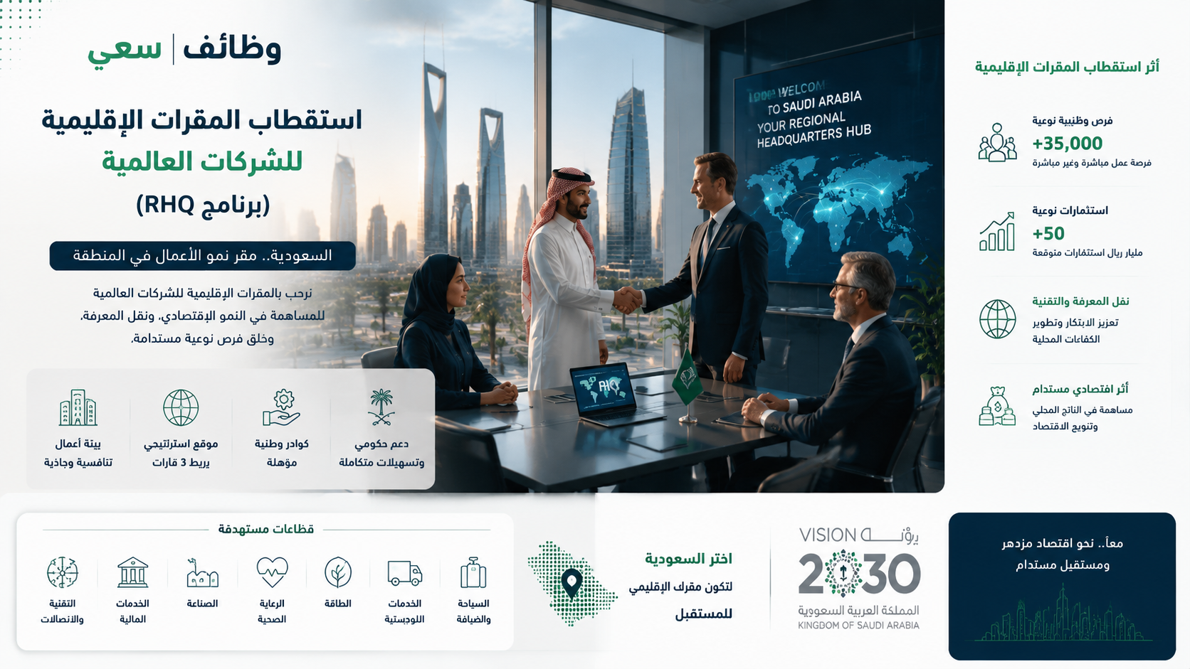  برنامج RHQ واستقطاب الشركات العالمية في السعودي