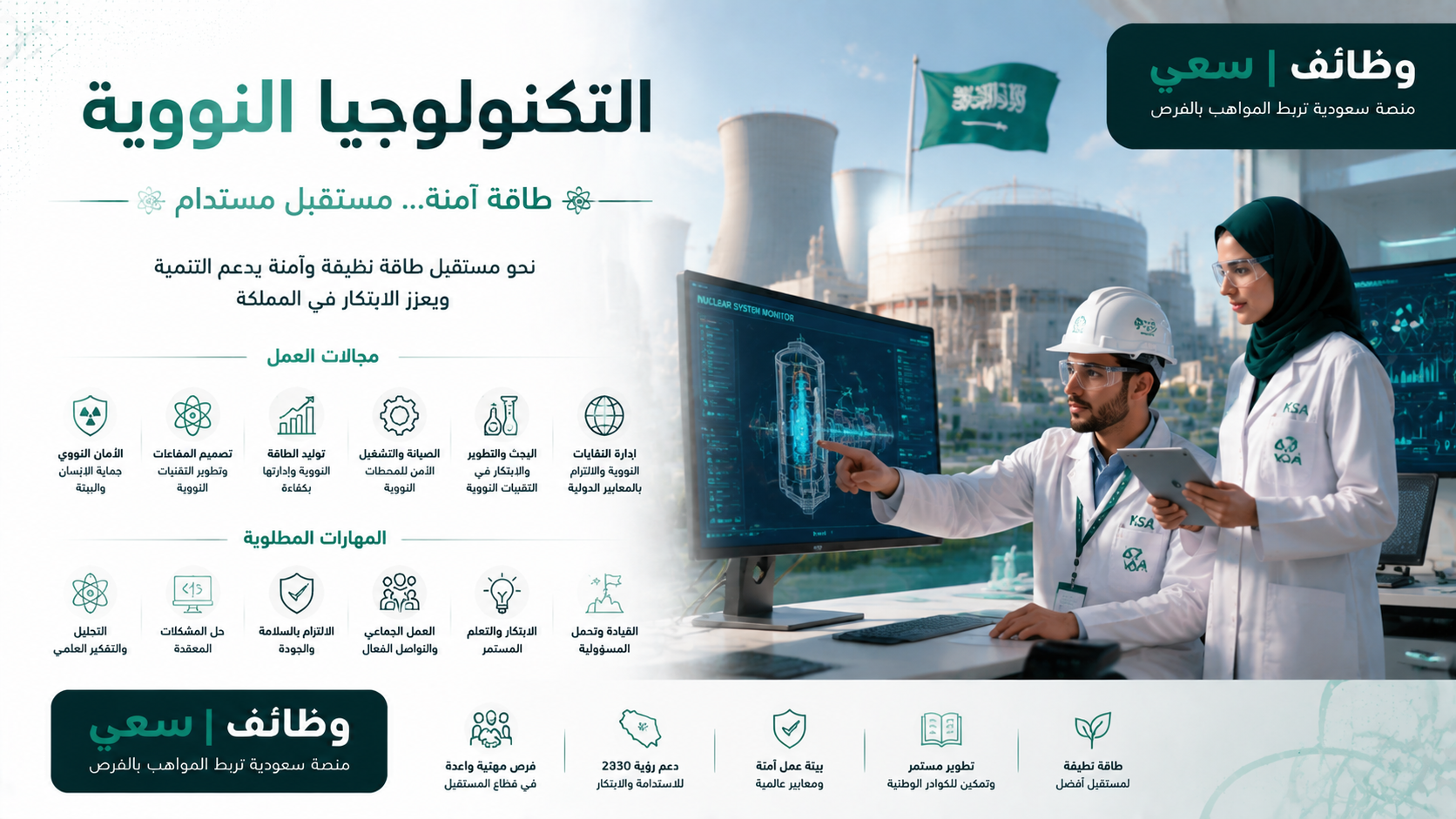  تخصص التكنولوجيا النووية في السعودية: الوظائف والرواتب