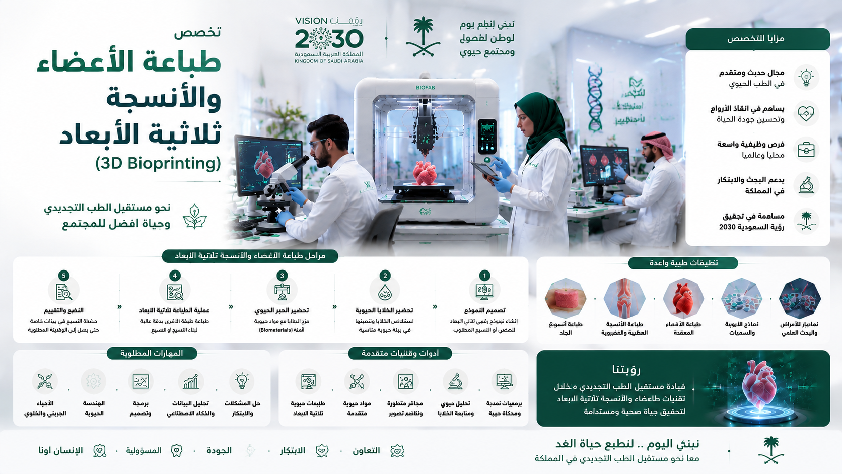 تخصص الطباعة الحيوية ثلاثية الأبعاد (3D Bioprinting)