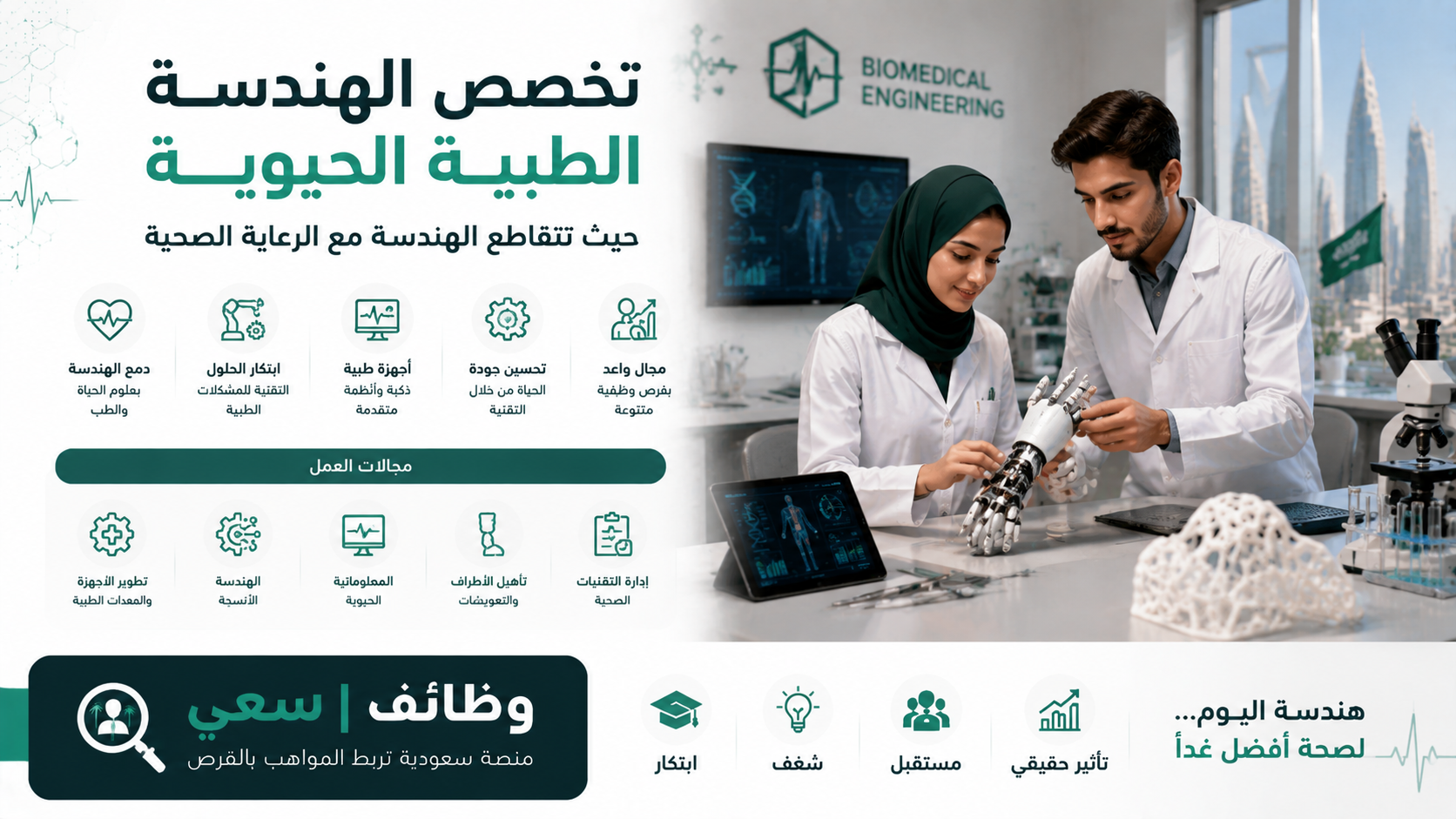  تخصص الهندسة الطبية الحيوية في السعودية: الوظائف والرواتب