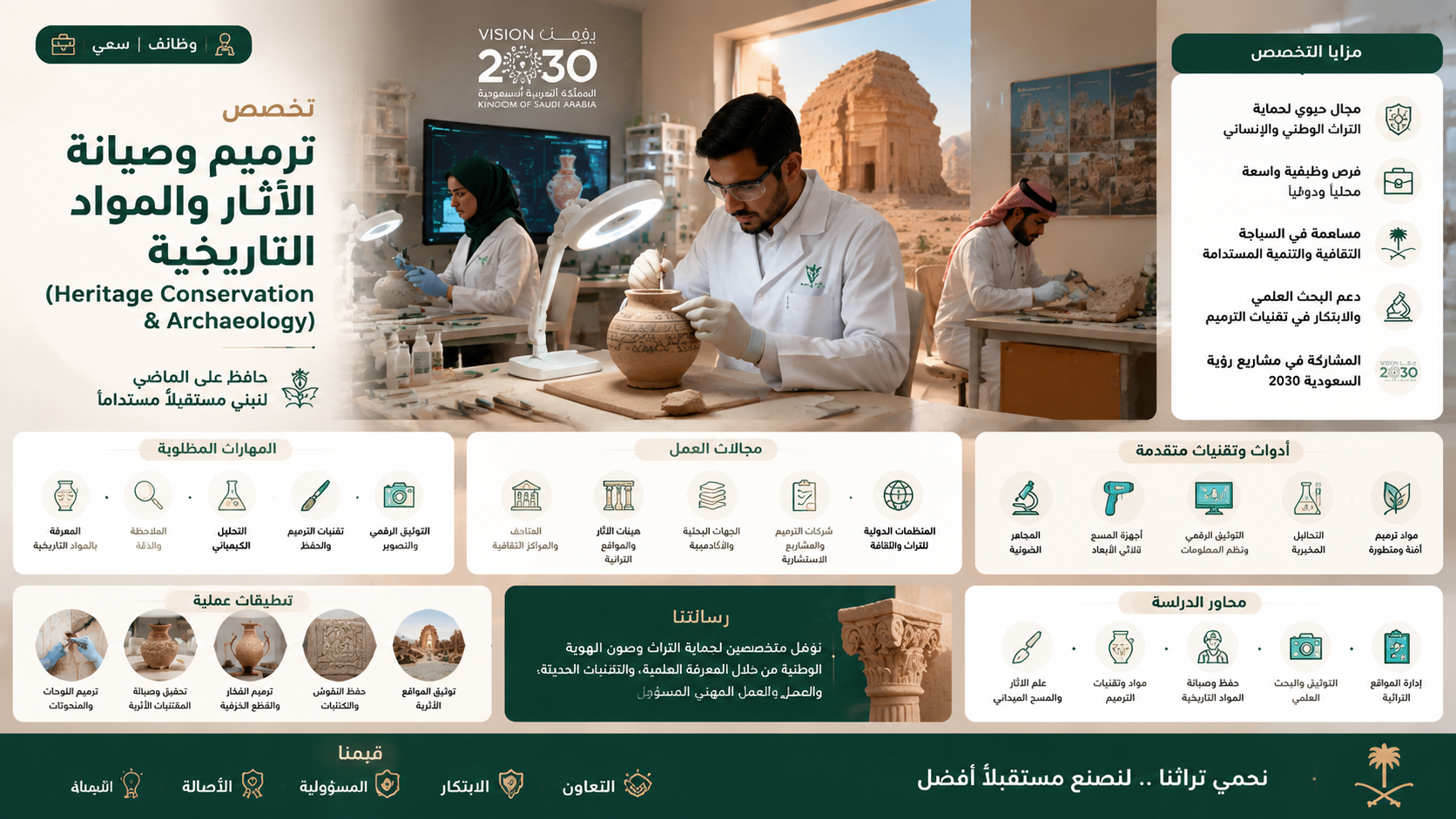 تخصص ترميم وصيانة الآثار في السعودية