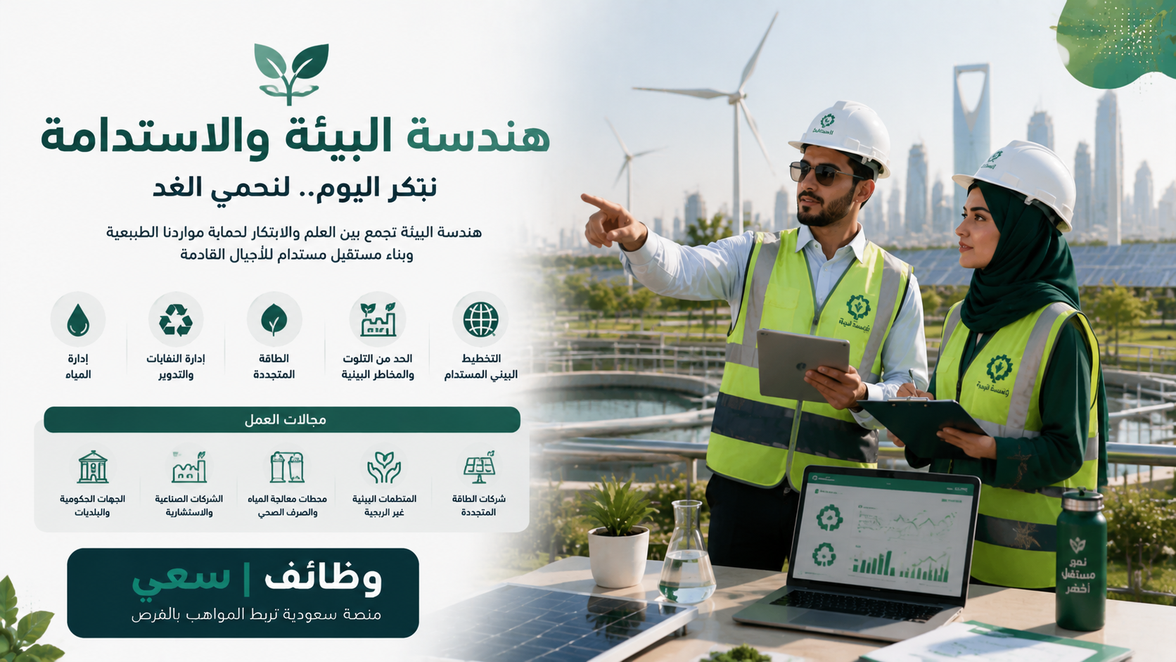 تخصص هندسة البيئة والاستدامة في السعودية