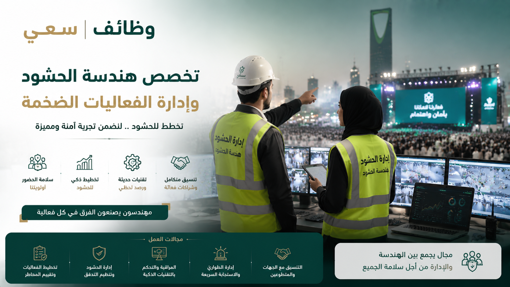  تخصص هندسة الحشود وإدارة الفعاليات في السعودية