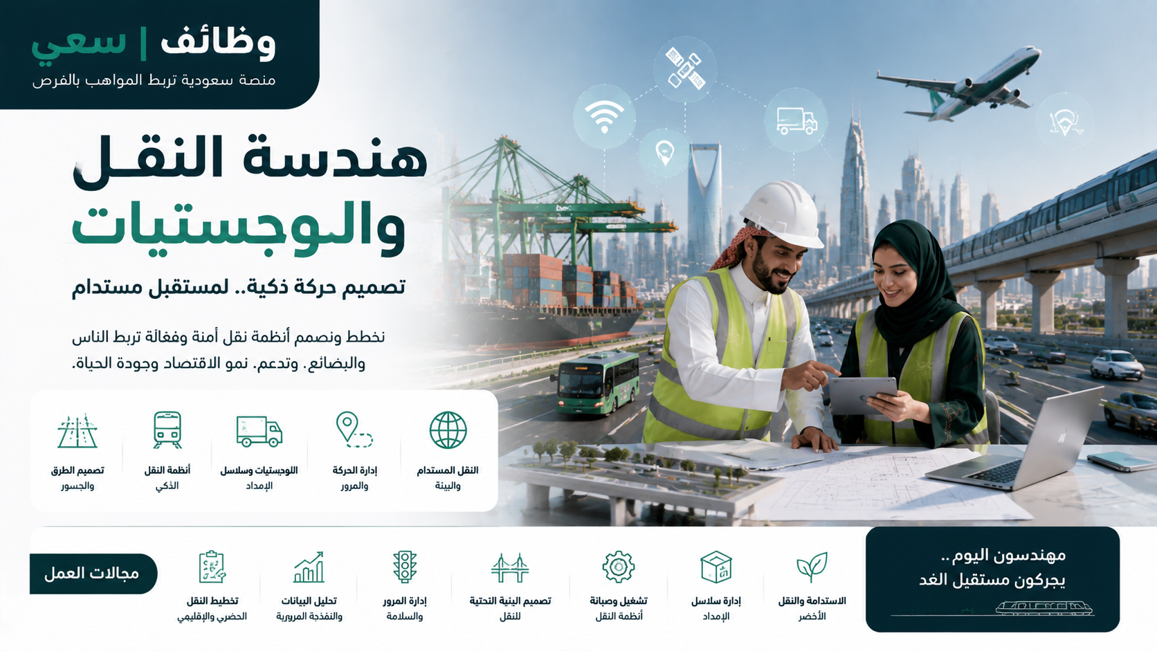  تخصص هندسة النقل واللوجستيات في السعودية
