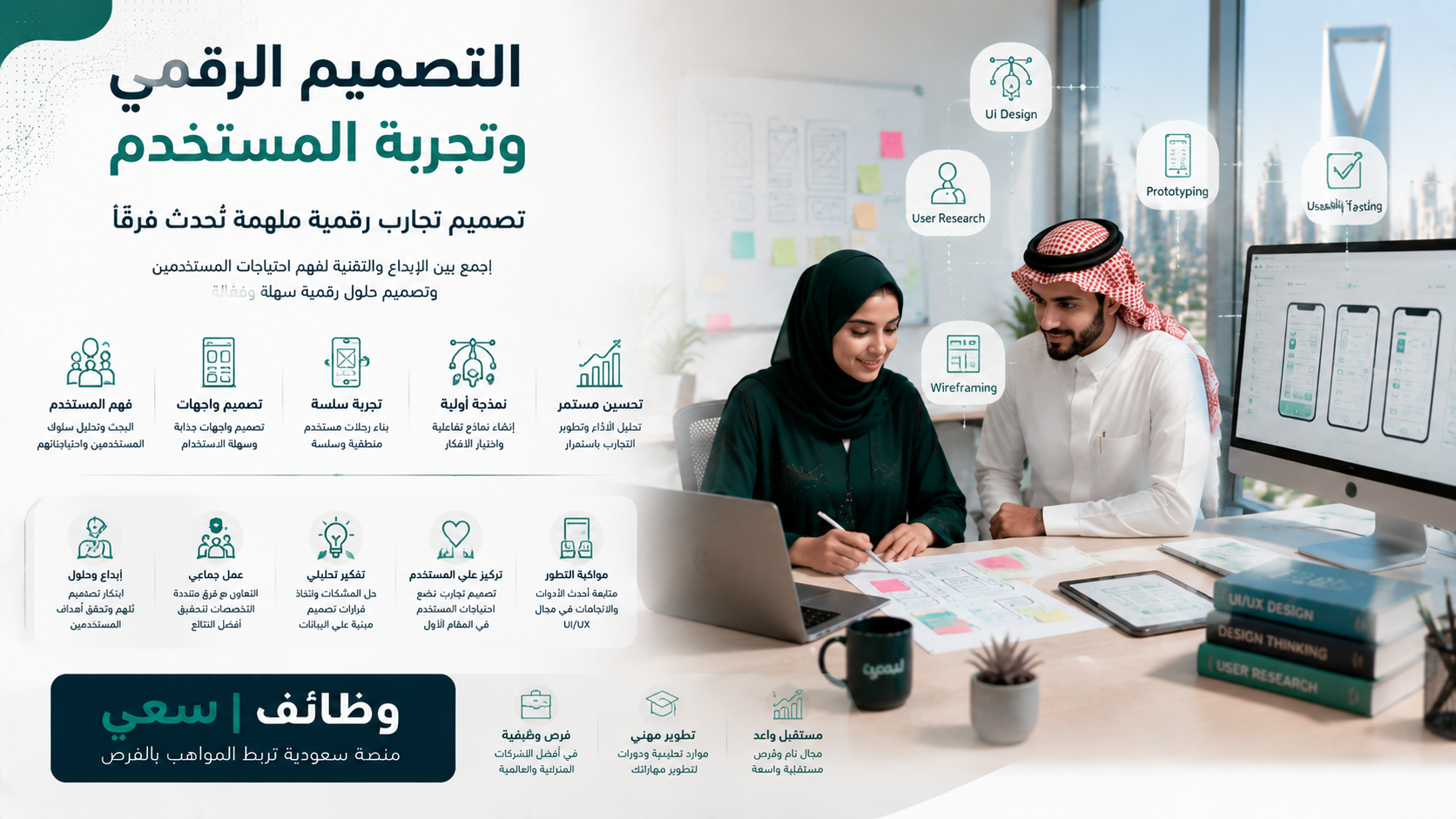  تخصص UI/UX Design في السعودية: الوظائف والمهارات