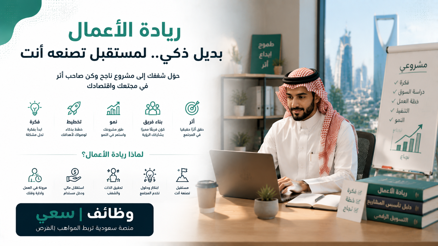  ريادة الأعمال في السعودية: بديل التوظيف التقليدي