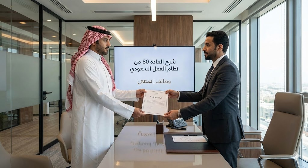 شرح المادة 80 من نظام العمل السعودي: حالات فصل الموظف دون مكافأة أو إشعار