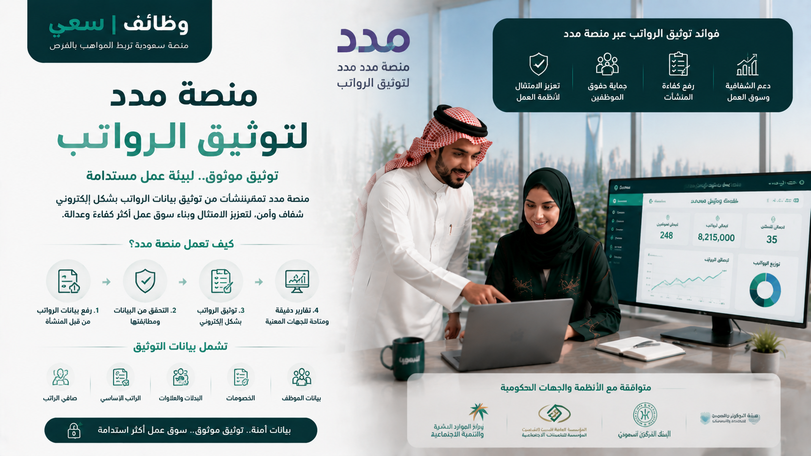  منصة مدد وتوثيق الرواتب في السعودية