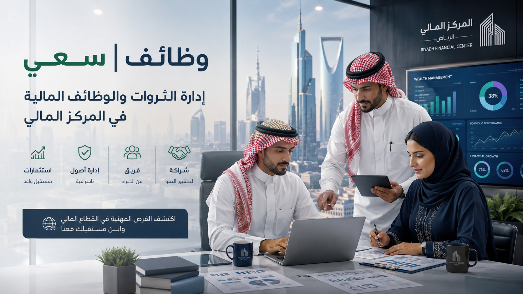  وظائف إدارة الثروات في السعودية والمركز المالي
