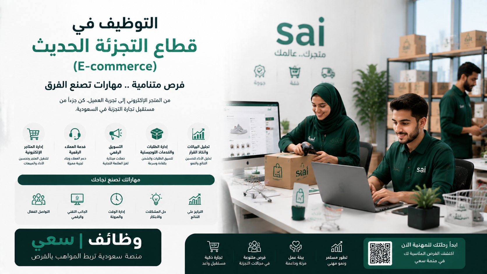 وظائف التجارة الإلكترونية في السعودية E-commerce