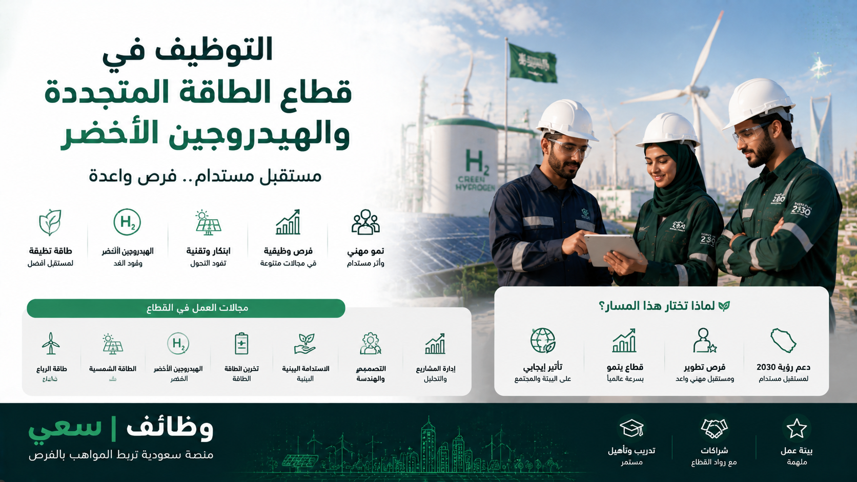 وظائف الطاقة المتجددة في السعودية 2026