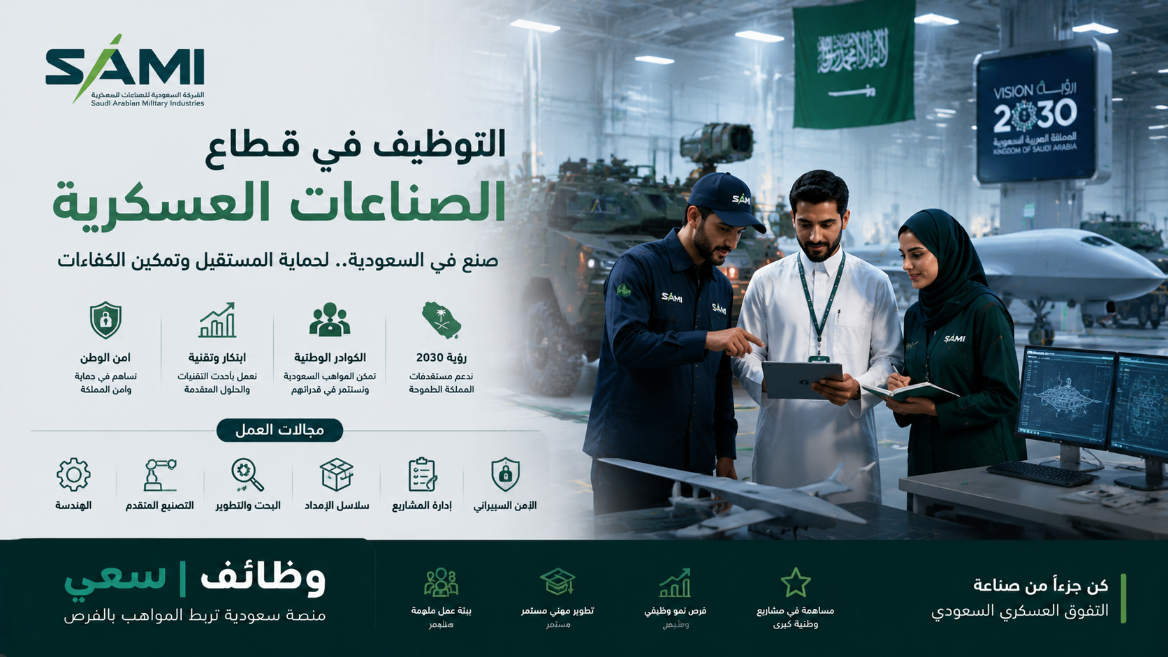 SAMI وظائف الصناعات العسكرية في السعودية 